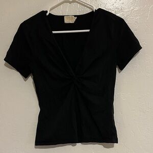 Nation LTD Black Short Sleeve Top